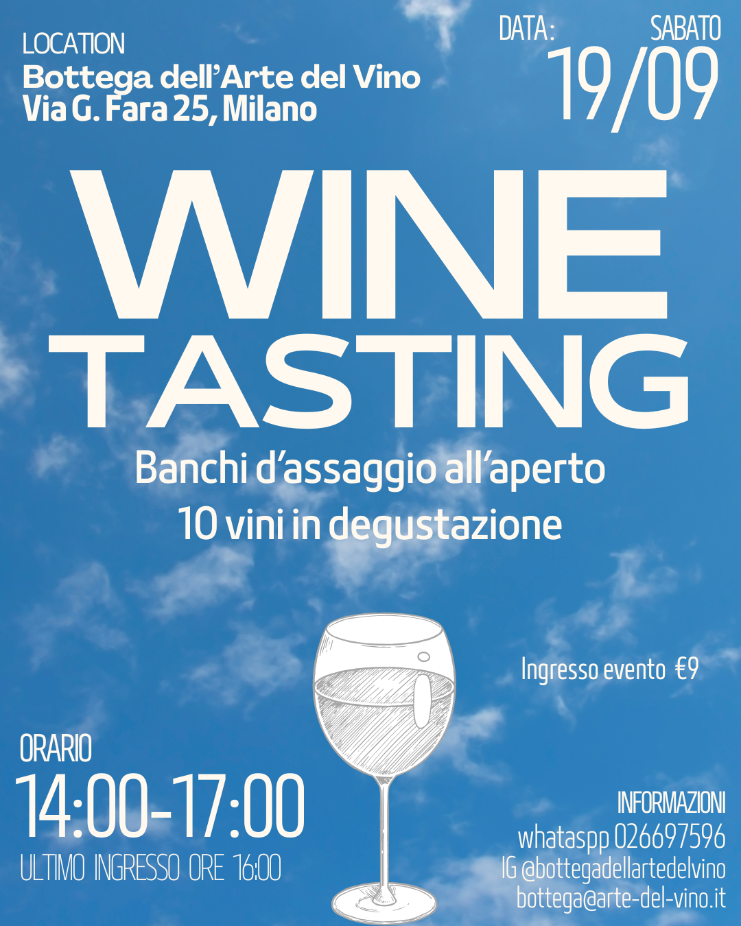 WINE TASTING 19 SETTEMBRE