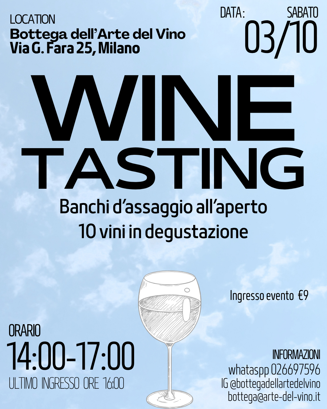 WINE TASTING 3 OTTOBRE