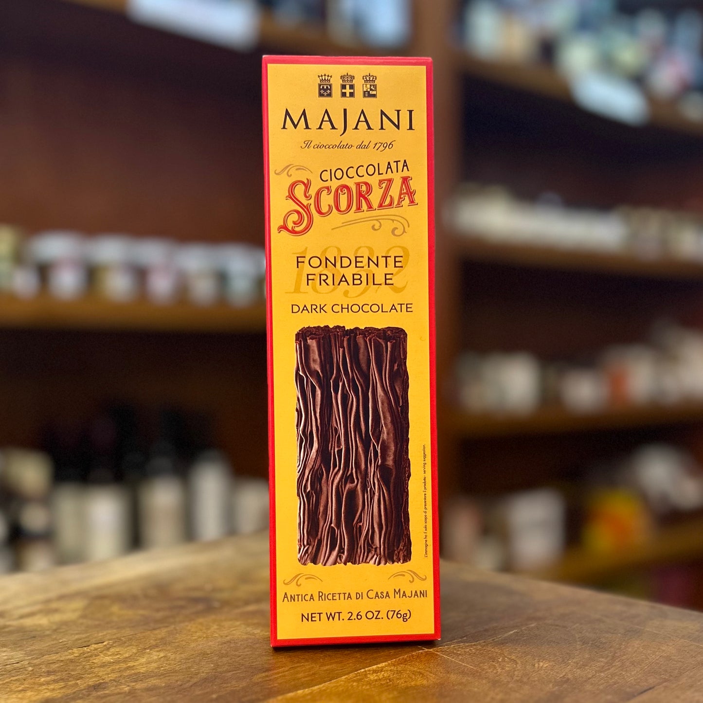 MAJANI Scorza grezza friabile - Cioccolato fondente 60% 76gr